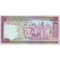 اسکناس 2000 ریال (نمازی - نوربخش) فیلیگران فهمیده - نخ نستعلیق - تک - UNC63 - جمهوری اسلامی