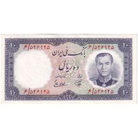 اسکناس 10 ریال 1337 - تک - UNC63 - محمد رضا شاه