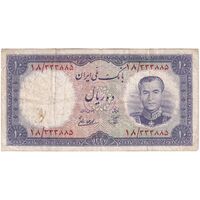 اسکناس 10 ریال 1337 - تک - VF35 - محمد رضا شاه