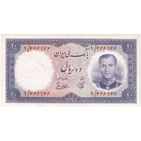 اسکناس 10 ریال 1337 - پرفیکس 1 - تک - UNC62 - محمد رضا شاه