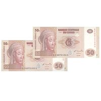 اسکناس 50 فرانک 2007 جمهوری دموکراتیک - جفت - UNC64 - کنگو