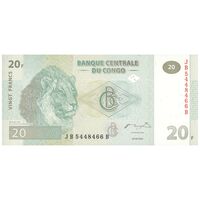 اسکناس 20 فرانک 2003 جمهوری دموکراتیک - تک - UNC66 - کنگو