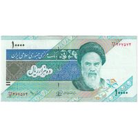 اسکناس 10000 ریال (محمدخان - عادلی) امام - تک - AU50 - جمهوری اسلامی