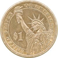 سکه یک دلار 2007P جمهوری فدرال - ریاست جمهوری جرج واشنگتن - AU50 - آمریکا