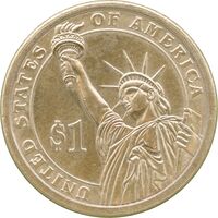 سکه یک دلار 2007D جمهوری فدرال - ریاست جمهوری جرج واشنگتن - AU55 - آمریکا