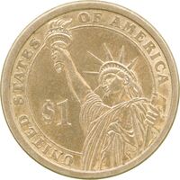 سکه یک دلار 2007D جمهوری فدرال - ریاست جمهوری جان آدامز - AU55 - آمریکا