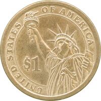 سکه یک دلار 2008P جمهوری فدرال - ریاست جمهوری جان کویینسی آدامز - MS63 - آمریکا