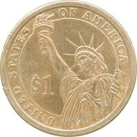 سکه یک دلار 2008P جمهوری فدرال - ریاست جمهوری مارتین ون بیورن - AU58 - آمریکا