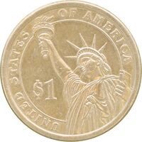 سکه یک دلار 2009D جمهوری فدرال - ریاست جمهوری زکری تیلور - AU58 - آمریکا