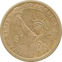 سکه یک دلار 2010P جمهوری فدرال - ریاست جمهوری میلارد فیلمور - AU50 - آمریکا