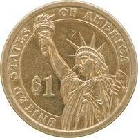 سکه یک دلار 2009D جمهوری فدرال - ریاست جمهوری ویلیام هنری هریسون - MS63 - آمریکا