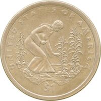 سکه یک دلار 2009D جمهوری فدرال - دلار بومی آمریکا - AU50 - آمریکا