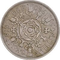 سکه 2 شیلینگ 1960 الیزابت دوم - EF45 - انگلستان