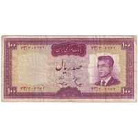 اسکناس 100 ریال (هویدا - سمیعی) - تک - VF25 - محمد رضا شاه