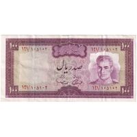 اسکناس 100 ریال (آموزگار - سمیعی) نوشته سیاه - تک - VF35 - محمد رضا شاه