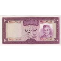 اسکناس 100 ریال (آموزگار - جهانشاهی) - تک - AU55 - محمد رضا شاه