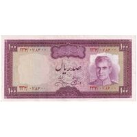اسکناس 100 ریال (آموزگار - جهانشاهی) - تک - EF45 - محمد رضا شاه