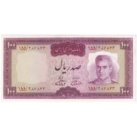 اسکناس 100 ریال (آموزگار - فرمان فرماییان) نوشته قرمز - تک - UNC61 - محمد رضا شاه