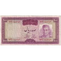 اسکناس 100 ریال (آموزگار - فرمان فرماییان) نوشته قرمز - تک - VF30 - محمد رضا شاه
