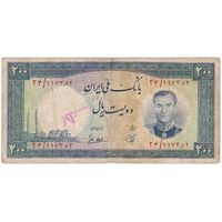 اسکناس 200 ریال 1337 - تک - VF35 - محمد رضا شاه