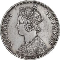 سکه 1 روپیه 1891 ویکتوریا - متفاوت - AU50 - هند