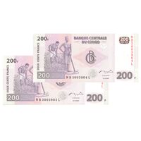 اسکناس 200 فرانک 2007 جمهوری دموکراتیک - جفت - UNC65 - کنگو