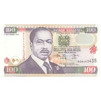 اسکناس 100 شیلینگ 2002 جمهوری - تک - UNC63 - کنیا