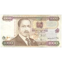 اسکناس 1000 شیلینگ 2002 جمهوری - تک - EF40 - کنیا