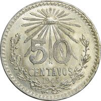 سکه 50 سنتاوو 1945 ایالات متحده - MS62 - مکزیک
