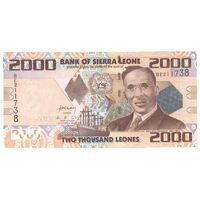 اسکناس 2000 لئون 2010 جمهوری دوم - تک - UNC63 - سیرالئون