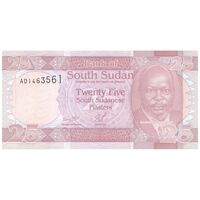 اسکناس 25 پیاستر بدون تاریخ (2011) جمهوری - تک - UNC65 - سودان جنوبی