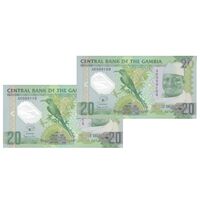 اسکناس 20 دالاسی 2014 جمهوری - دیکتاتوری یحیی جامع - جفت - UNC66 - گامبیا
