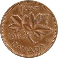 سکه 1 سنت 1964 الیزابت دوم - EF45 - کانادا