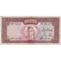 اسکناس 1000 ریال (آموزگار - جهانشاهی) - تک - VF35 - محمد رضا شاه