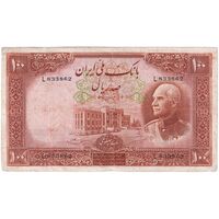 اسکناس 100 ریال پشت فارسی - شماره لاتین - تک - VF20 - رضا شاه