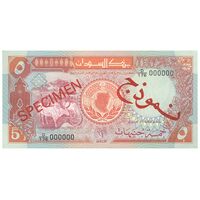 اسکناس 5 پوند 1991 جمهوری - نمونه - تک - UNC62 - سودان