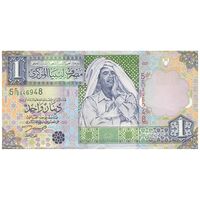 اسکناس 1 دینار بدون تاریخ (2002) جماهیریه - تک - AU55 - لیبی