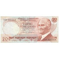 اسکناس 20 لیره بدون تاریخ (1983) جمهوری - با دو امضا - OŞ, YC - تک - VF35 - ترکیه