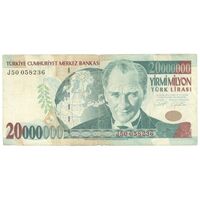 اسکناس 20000000 لیره بدون تاریخ (2001) جمهوری - تک - EF40 - ترکیه