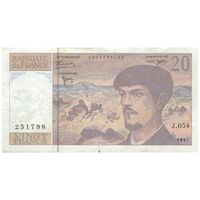 اسکناس 20 فرانک 1997 جمهوری پنجم - تک - VF35 - فرانسه