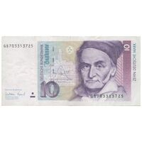 اسکناس 10 مارک 1999 جمهوری فدرال - تک - VF35 - آلمان