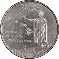 سکه کوارتر دلار 2008D ایالتی هاوایی - AU55 - آمریکا