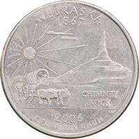 سکه کوارتر دلار 2006P ایالتی نبراسکا - AU55 - آمریکا