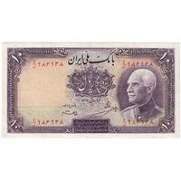 اسکناس 10 ریال پشت فارسی - مهر 1321 - تک - EF45 - رضا شاه