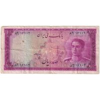 اسکناس 100 ریال سری سوم - تک - VF30 - محمد رضا شاه