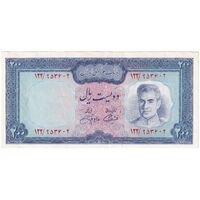 اسکناس 200 ریال (آموزگار - جهانشاهی) - تک - AU53 - محمد رضا شاه