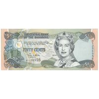 اسکناس 50 سنت 2001 الیزابت دوم - تک - UNC63 - باهاما