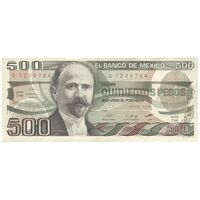 اسکناس 500 پزو 1984 جمهوری - تک - EF45 - مکزیک