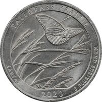 سکه کوارتر دلار 2020P - مرغزار بلند - AU55 - آمریکا
