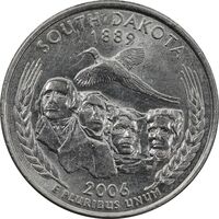 سکه کوارتر دلار 2006D ایالتی داکوتای جنوبی - AU58 - آمریکا